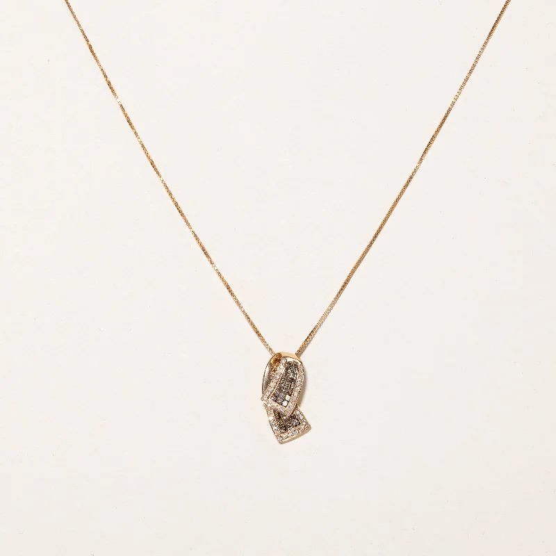 Knot-style necklaces-Princess Cut Diamond Necklace | 0.74ctw | 18" |