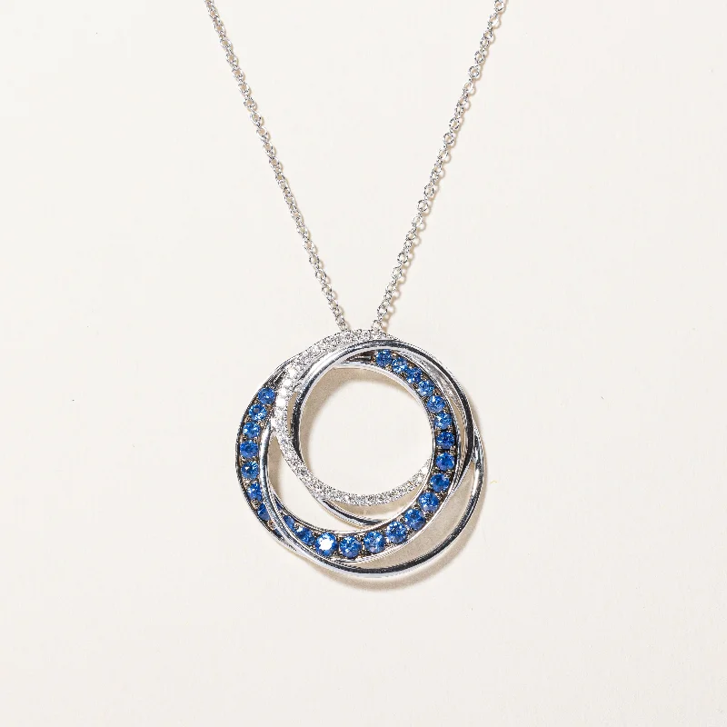 Custom monogram necklaces-Le Vian' Sapphire & Diamond Pendant Necklace | 0.75ctw, 0.10ctw | 18" |