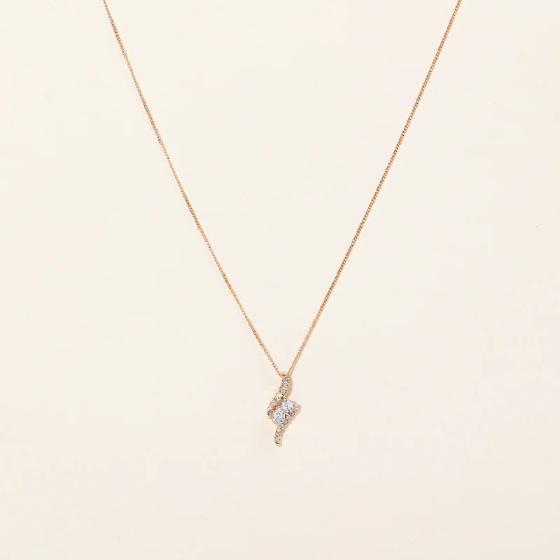 Cloud glass necklaces-Diamond Pendant Necklace | 0.25ctw | 19" |