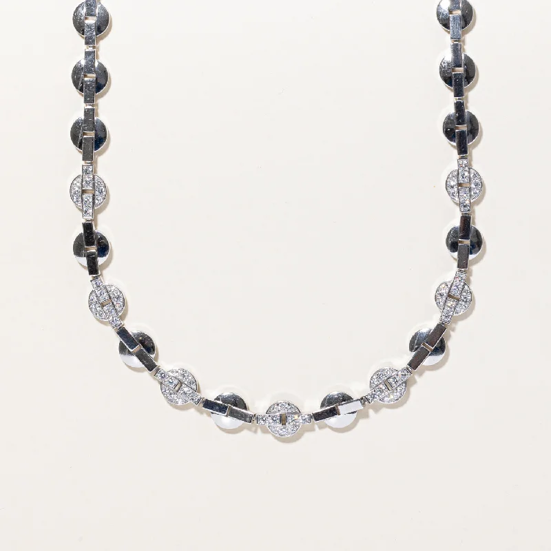 Topaz pendant necklaces-'Cartier' Himalia Collection Diamond Necklace | 2.30ctw | 16" |