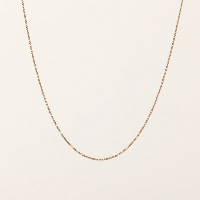 Cord weave necklaces-10k Yellow Gold Curb Chain | 19" |