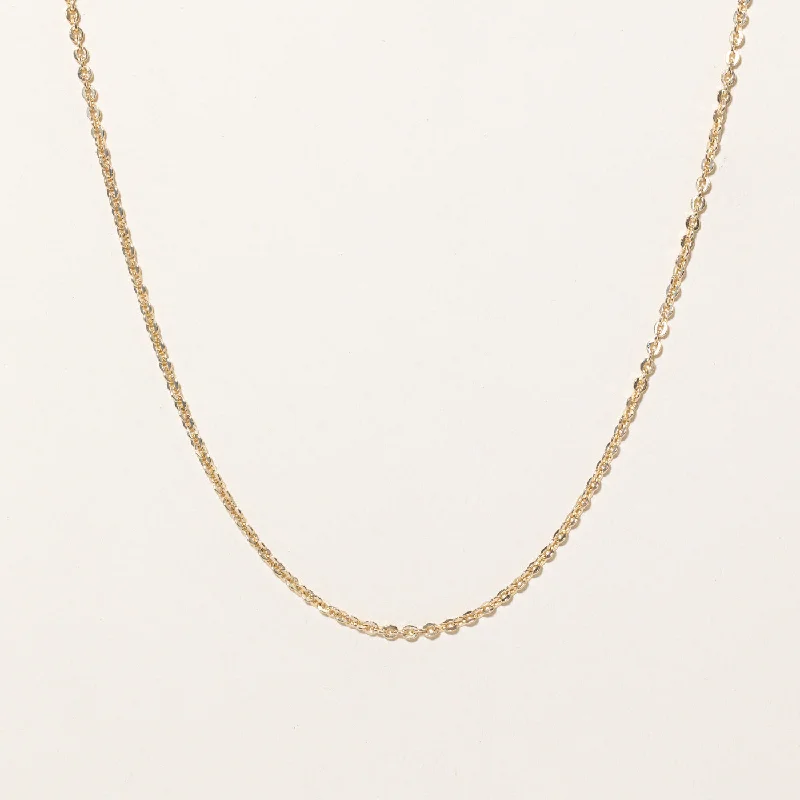 Cord weave necklaces-10k Yellow Gold Rolo Link Chain | 18" |