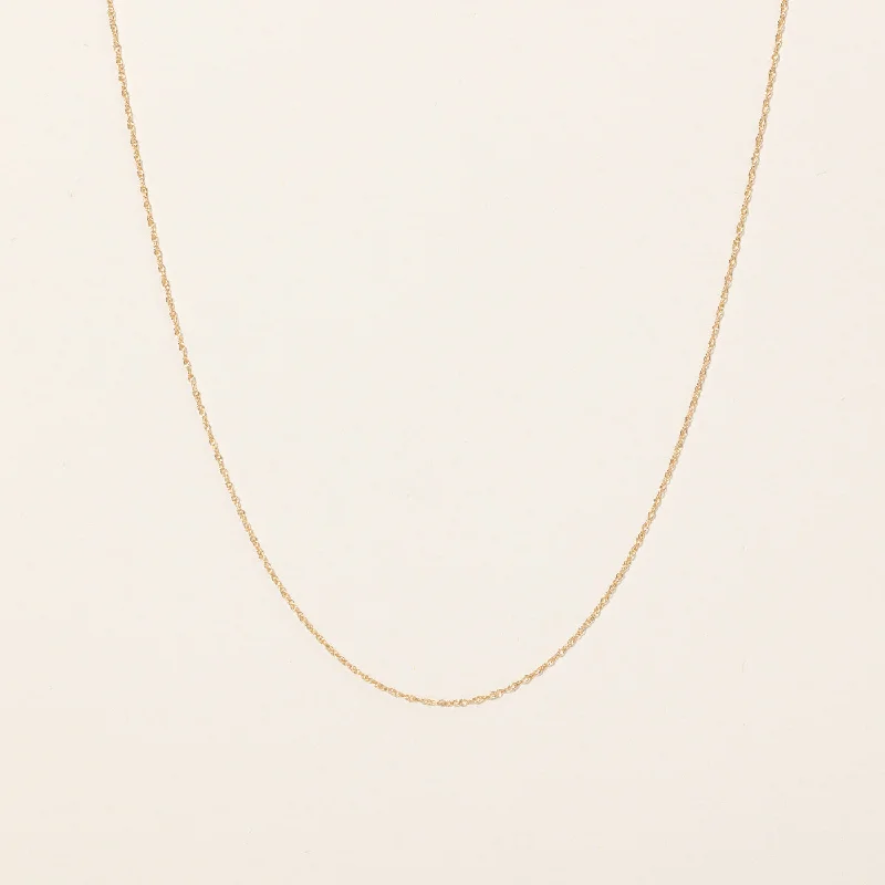 Aged medallion necklaces-14k Yellow Gold Rope Chain | 18" |