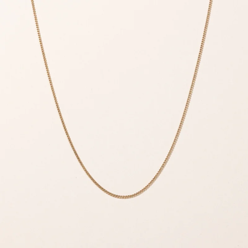 Secure clasp necklaces-10k Yellow Gold Curb Link Chain | 25"