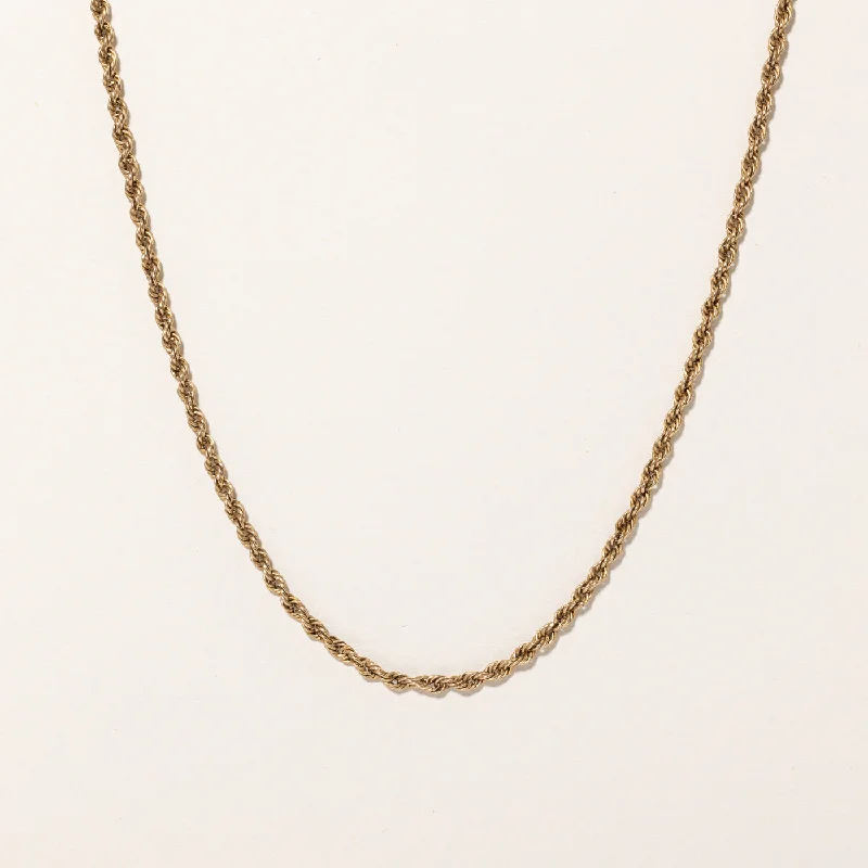 Sprite wing necklaces-10k Yellow Gold Rope Chain | 32" |