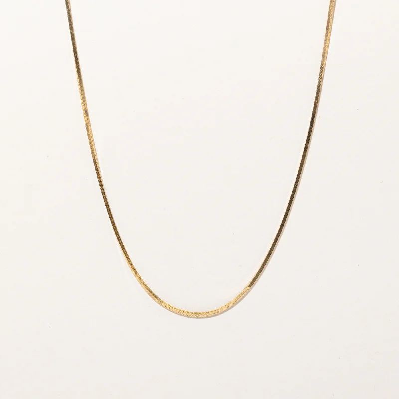 Antique bronze necklaces-14k Yellow Gold Snake Chain | 18" |