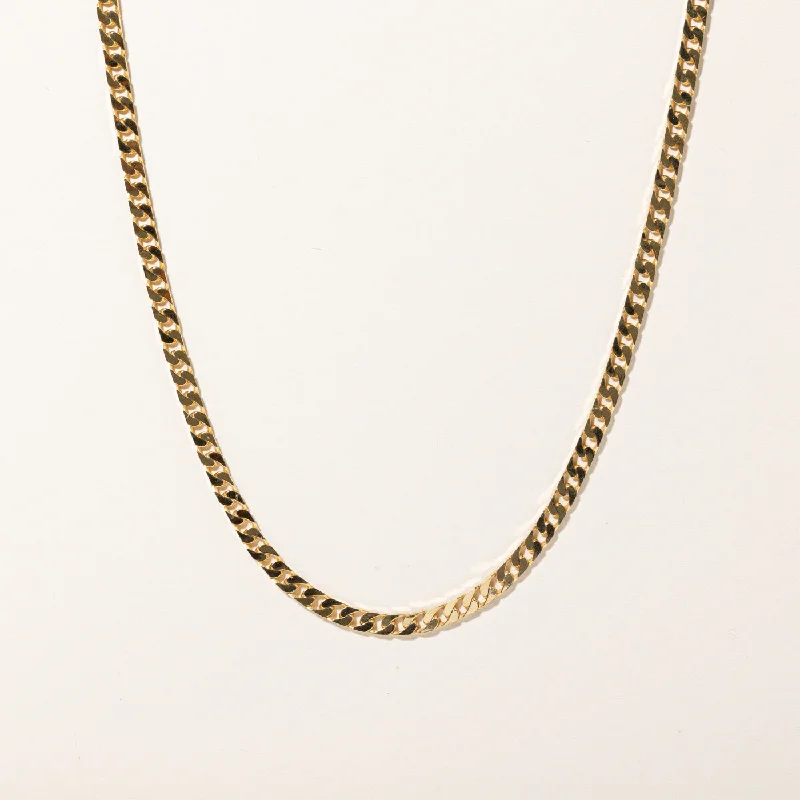 Cord weave necklaces-10k Yellow Gold Curb Link Chain | 22" |