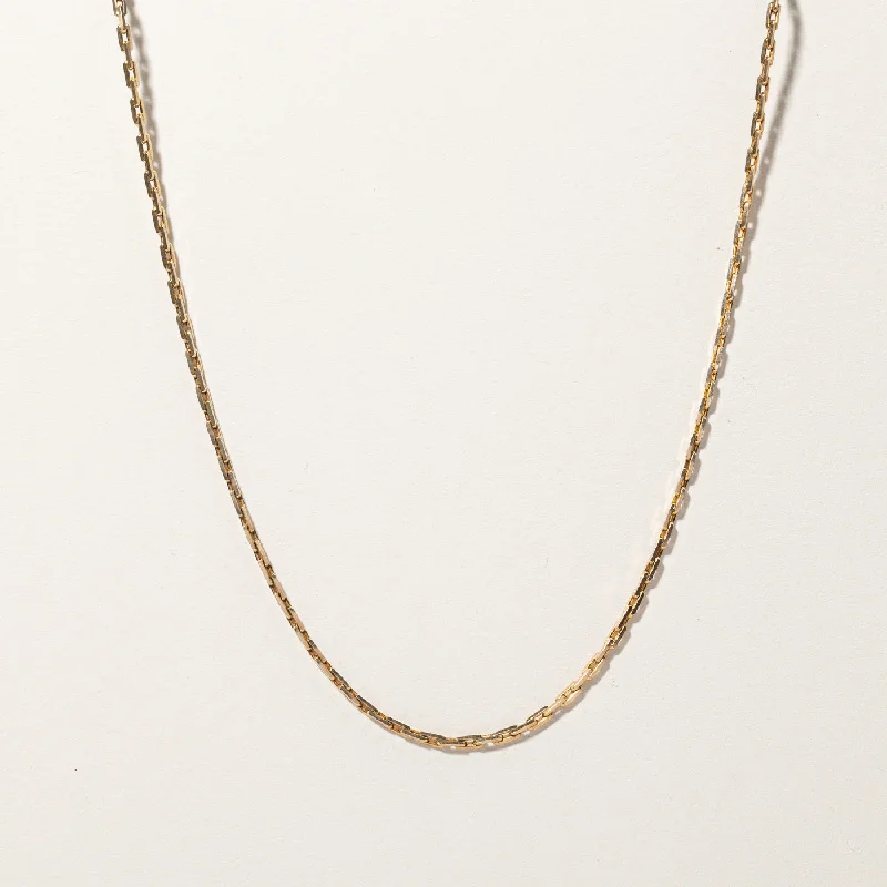 Wide bib necklaces-Rectangle Link Chain | 18"|