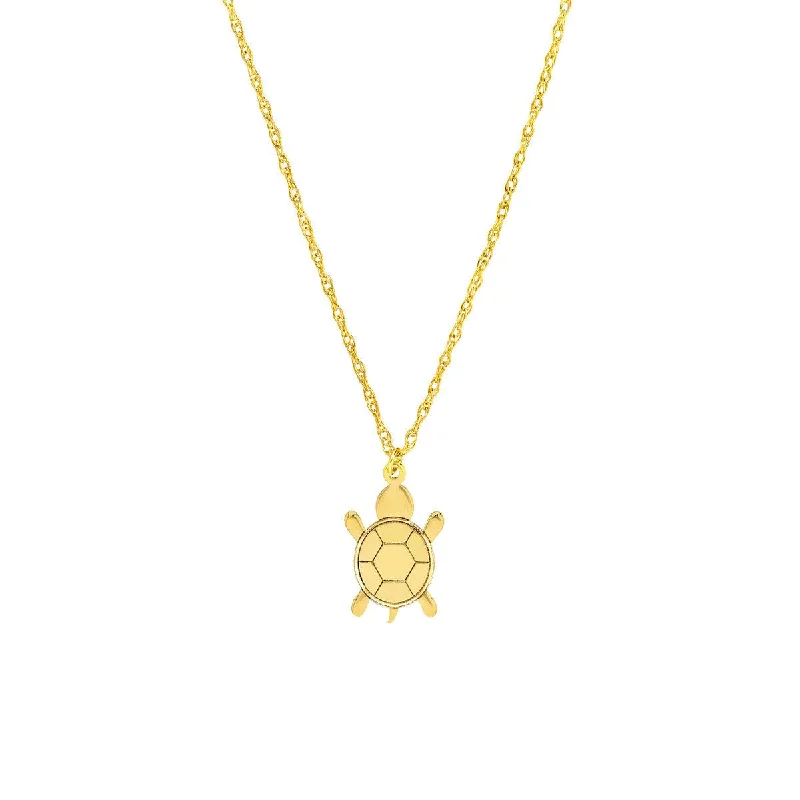 Multi-chain necklaces-14K Yellow Gold So You Mini Turtle Adjustable Necklace