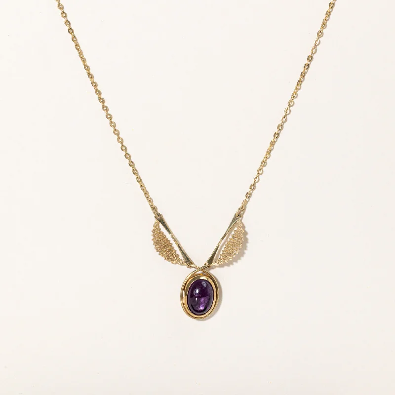 Wool thread necklaces-Amethyst Pendant Necklace | 5.50ct | 18" |