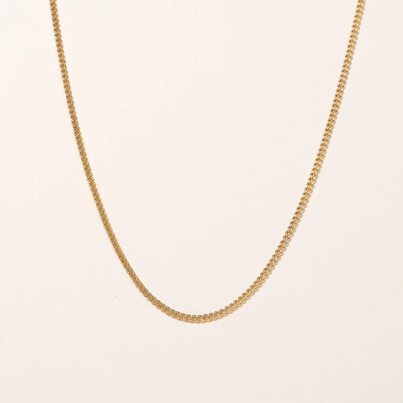 Family birthstone necklaces-18k Yellow Gold Curb Link Chain | 20"