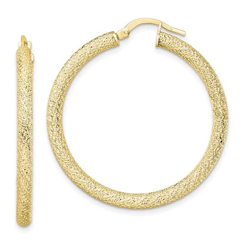 Charming pair earrings-Sterling Silver Gold Plated Stardust 3mm Hoop Earrings