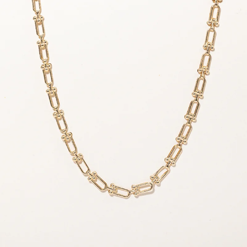 Woven link necklaces-18k Yellow Gold Necklace | 16" |