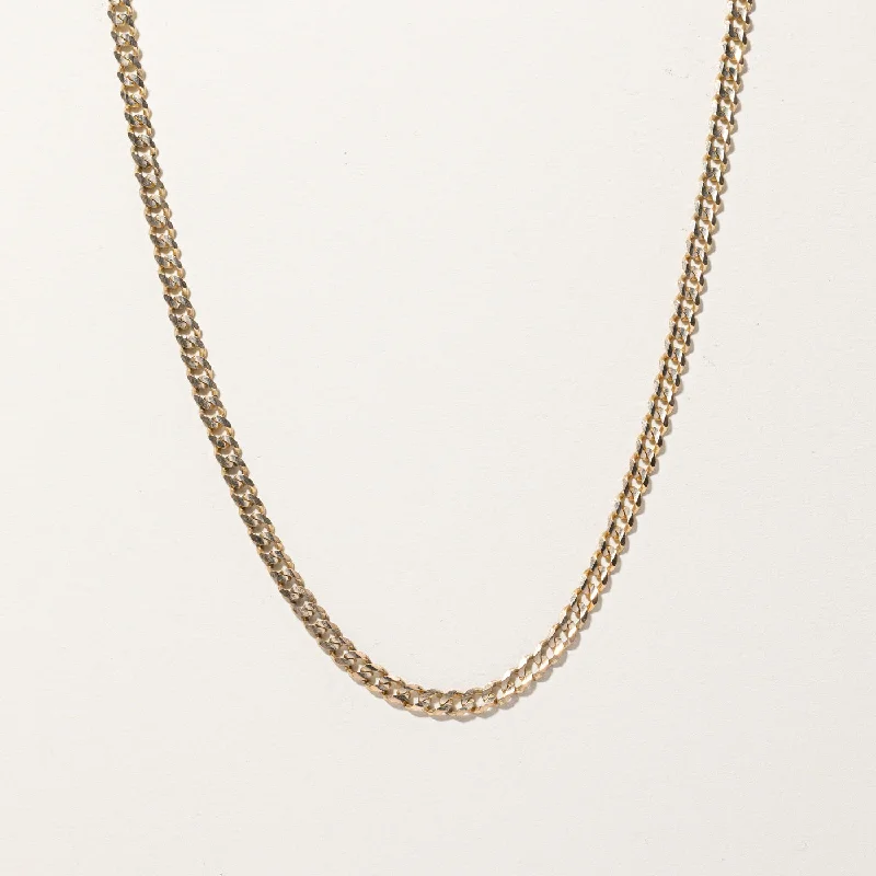 Love charm necklaces-Gold Curb Link Chain | 22"|