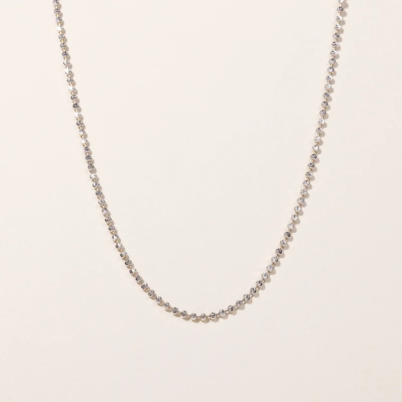 Sprite wing necklaces-14k White Gold Bead Chain | 25"