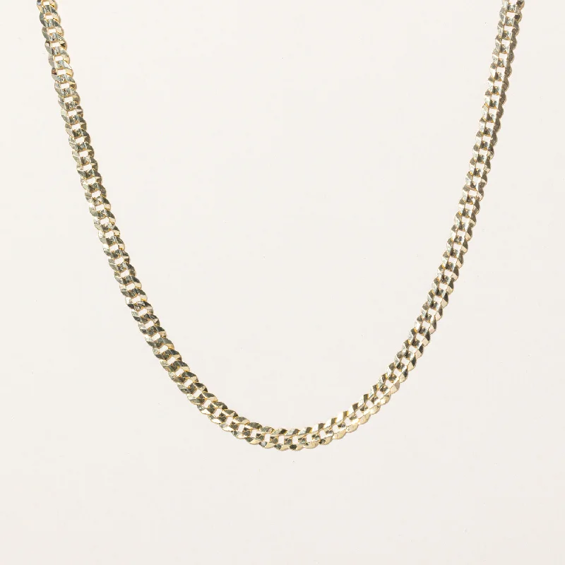 Bead-twisted necklaces-10k Yellow Gold Curb Link Chain | 24" |