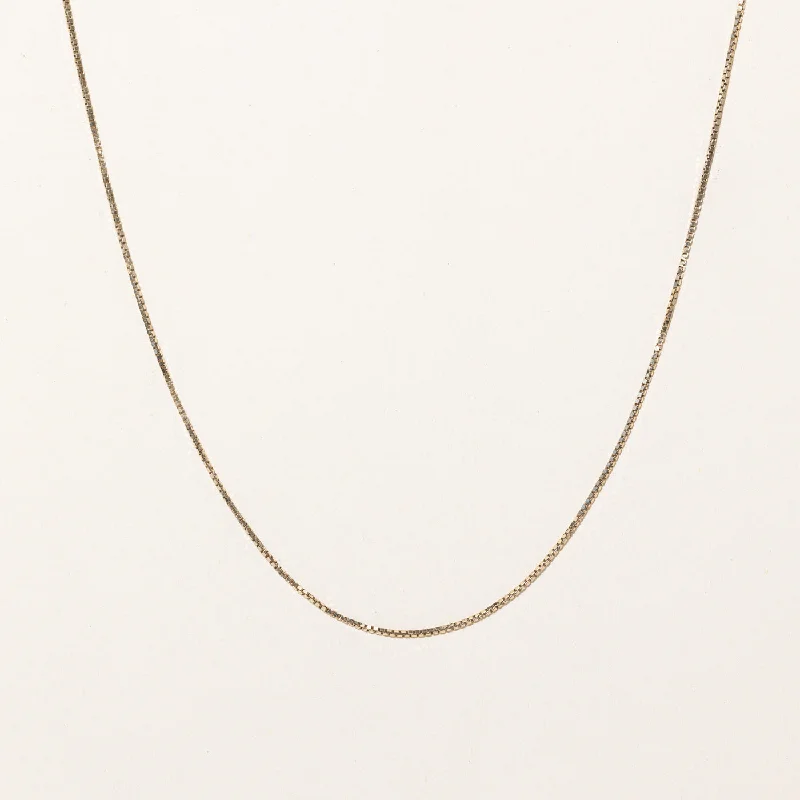 Spinel necklaces-10k Yellow Gold Box Link Chain | 20" |