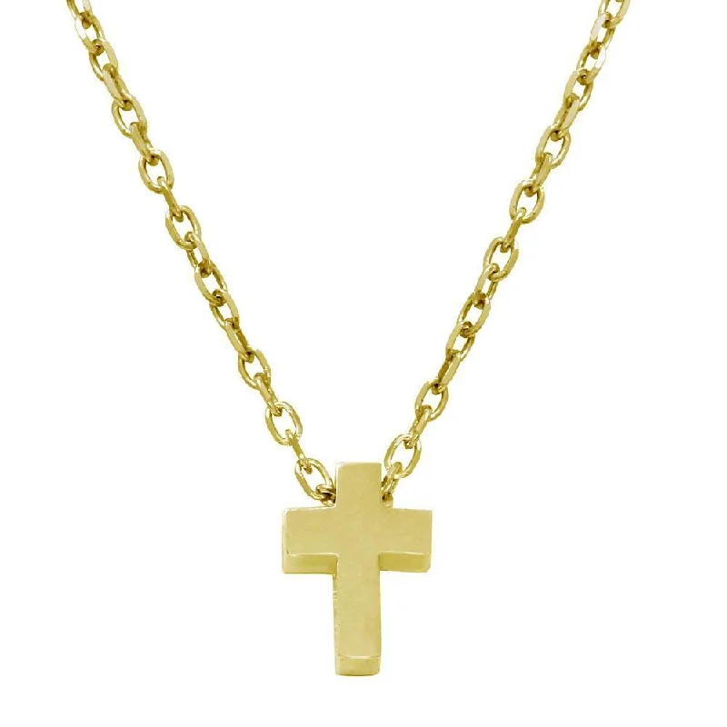 Custom monogram necklaces-Mini Cross Pendant Necklace