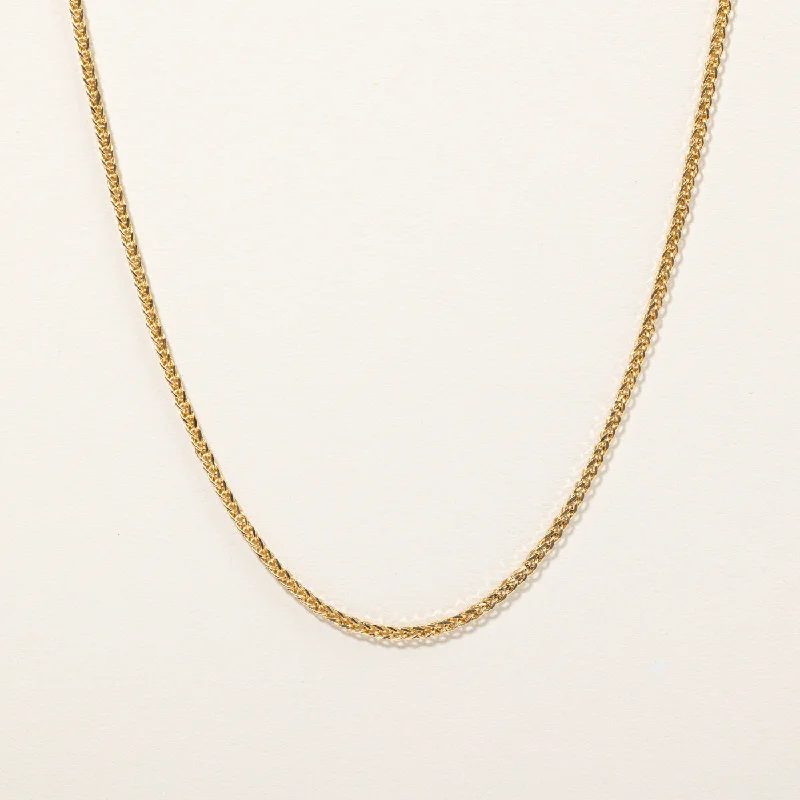 Maple wood necklaces-18k Yellow Gold Wheat Chain | 24" |