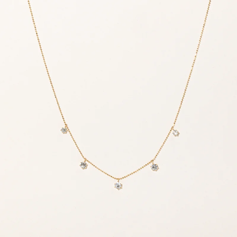 Retro locket necklaces-Diamond Drop Necklace | 1.25ctw | 18" |