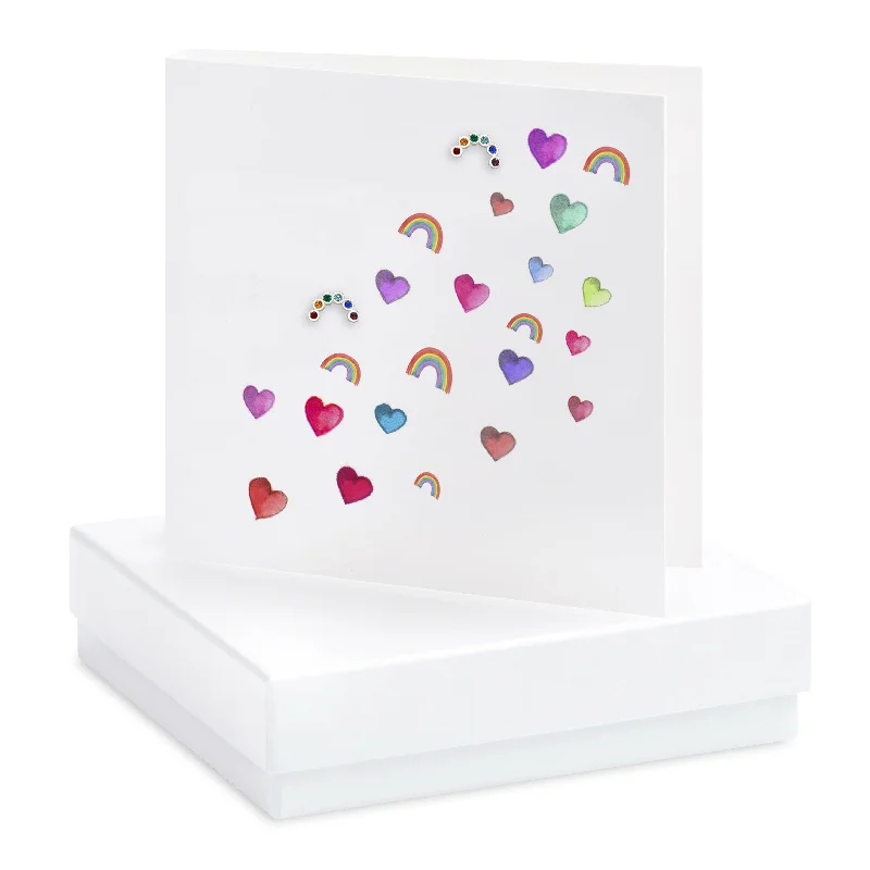 Boxed Rainbows & Hearts Card