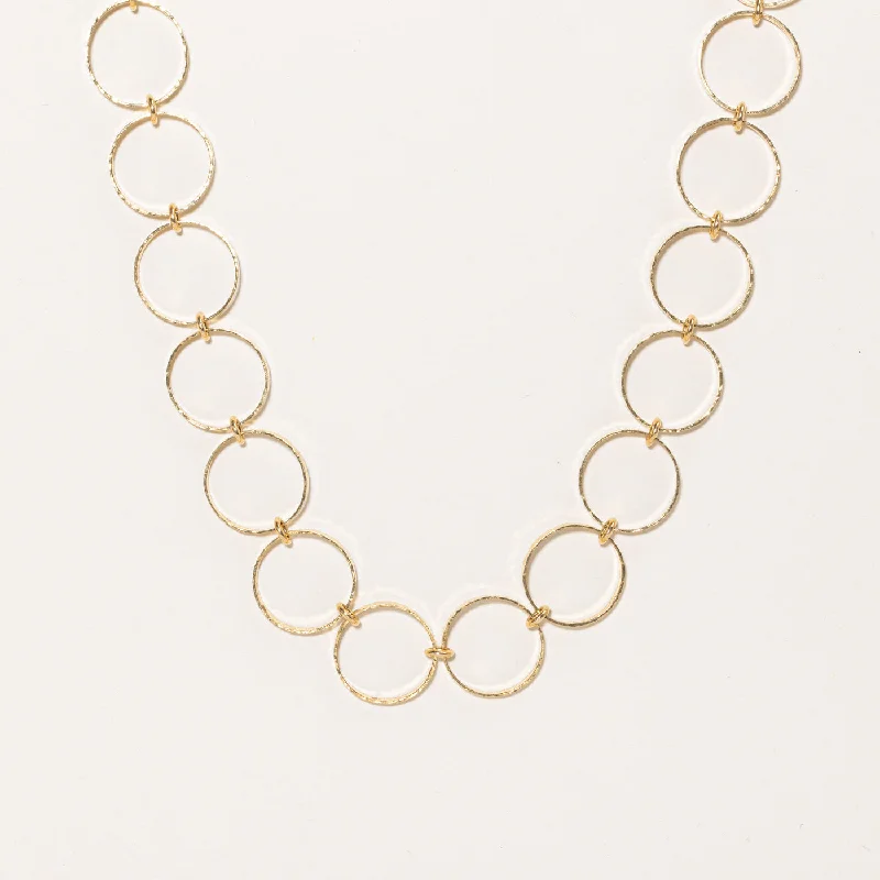 Spinel necklaces-Cavelti' 18k Yellow Gold Circle Link Necklace | 24" |