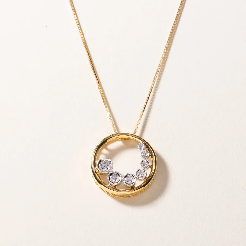 Comet star necklaces-14k Yellow Gold Diamond Necklace | 0.82ctw | 18"