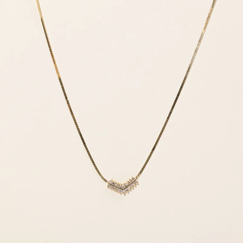 Loop knot necklaces-Diamond Pendant Necklace | 0.40ctw | 16" |