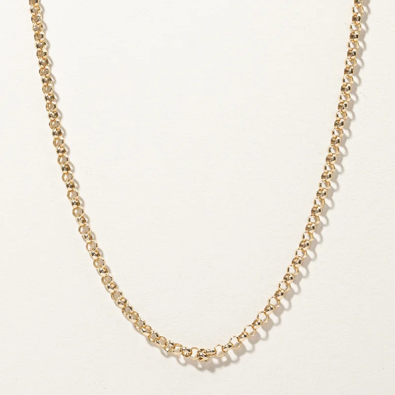 Morganite necklaces-Gold Rolo Link Chain | 18"|