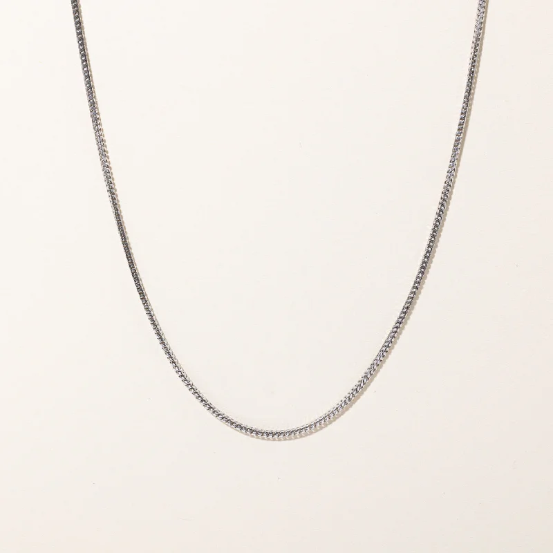 Multi-chain necklaces-18k White Gold Wheat Link Chain | 18" |