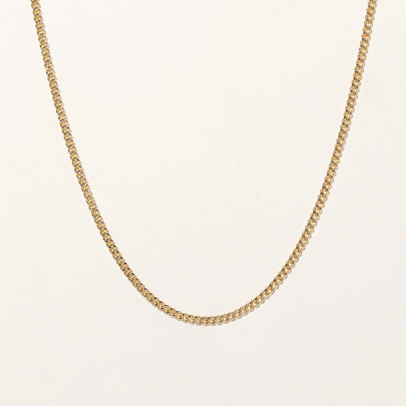 Sprite wing necklaces-10k Yellow Gold Curb Link Chain | 22" |