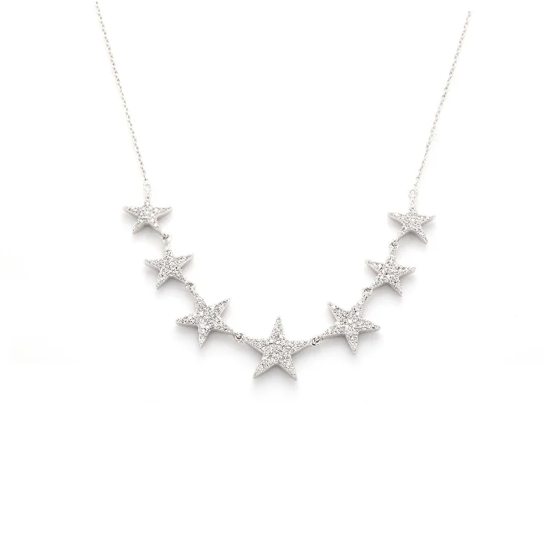 Victorian style necklaces-Star Necklace 1/2Ctw