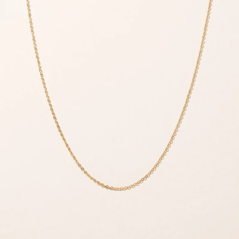 Surf wave necklaces-18k Yellow Gold Rolo Chain | 19"