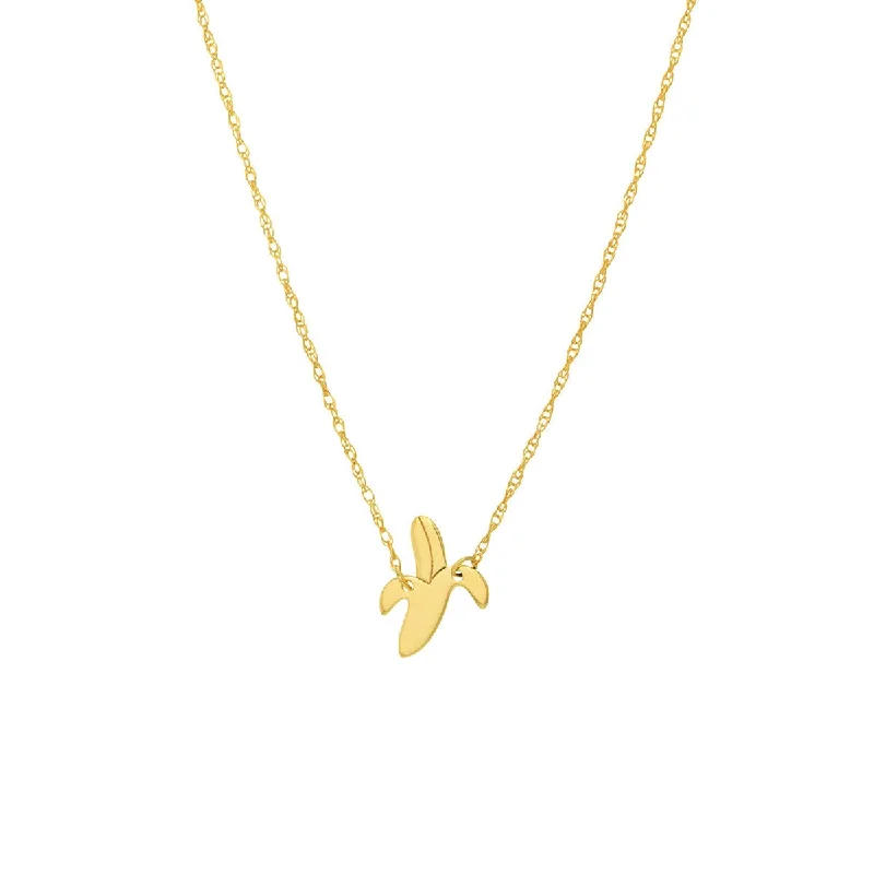 Charming bead necklaces-14K Yellow Gold So You Mini Banana Adjustable Necklace