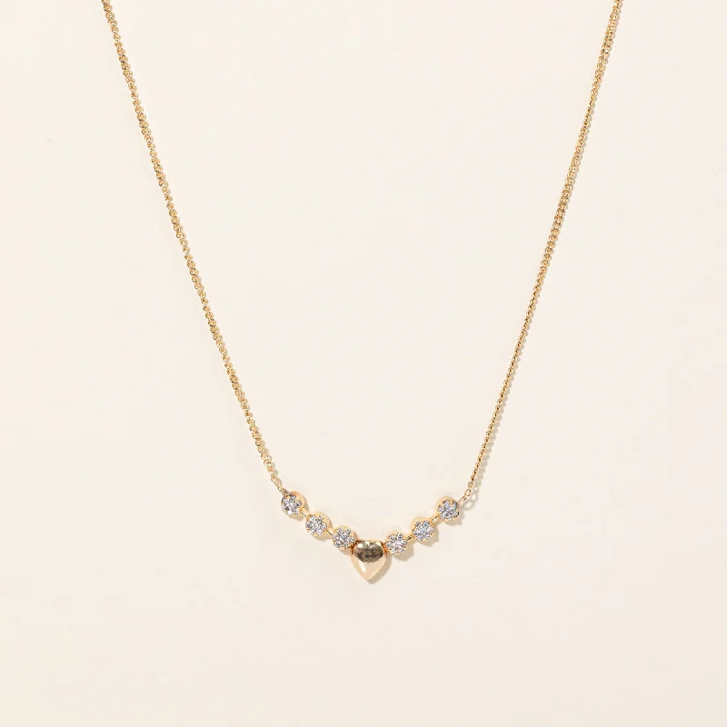 Plain cross necklaces-Diamond Heart Pendant Necklace | 0.48ctw | 20" |