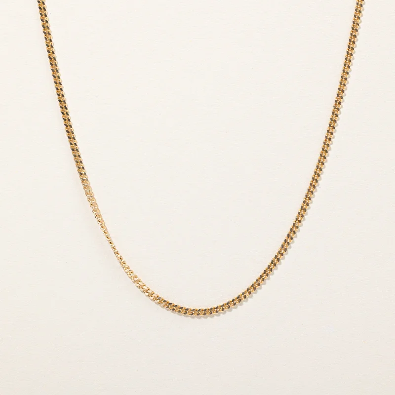 Garnet drop necklaces-10k Yellow Gold Cuban Link Chain | 20" |