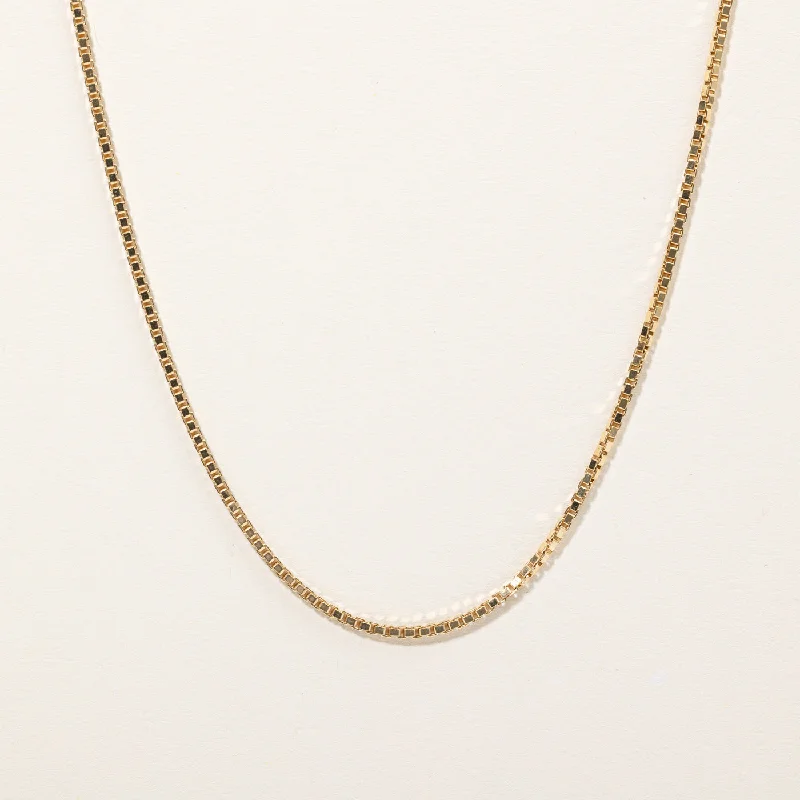 Wrapped thread necklaces-18k Yellow Gold Box Link Chain | 20" |