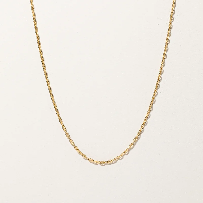 Offset design necklaces-Gold Anchor Chain | 24"|