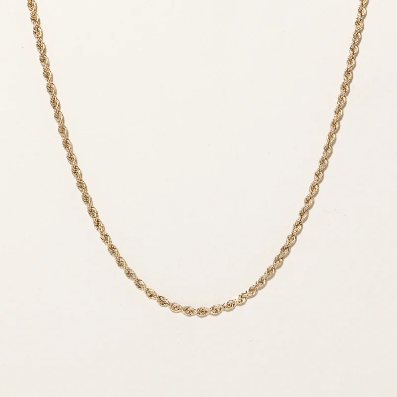 Multi-chain necklaces-14k Yellow Gold Rope Chain | 24" |