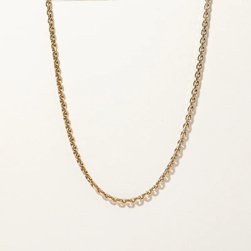 Bead-twisted necklaces-Rolo Link Chain | 24"|