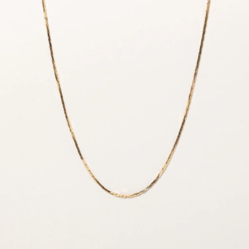 Square pendant necklaces-14k Yellow Gold Cobra Chain | 24" |