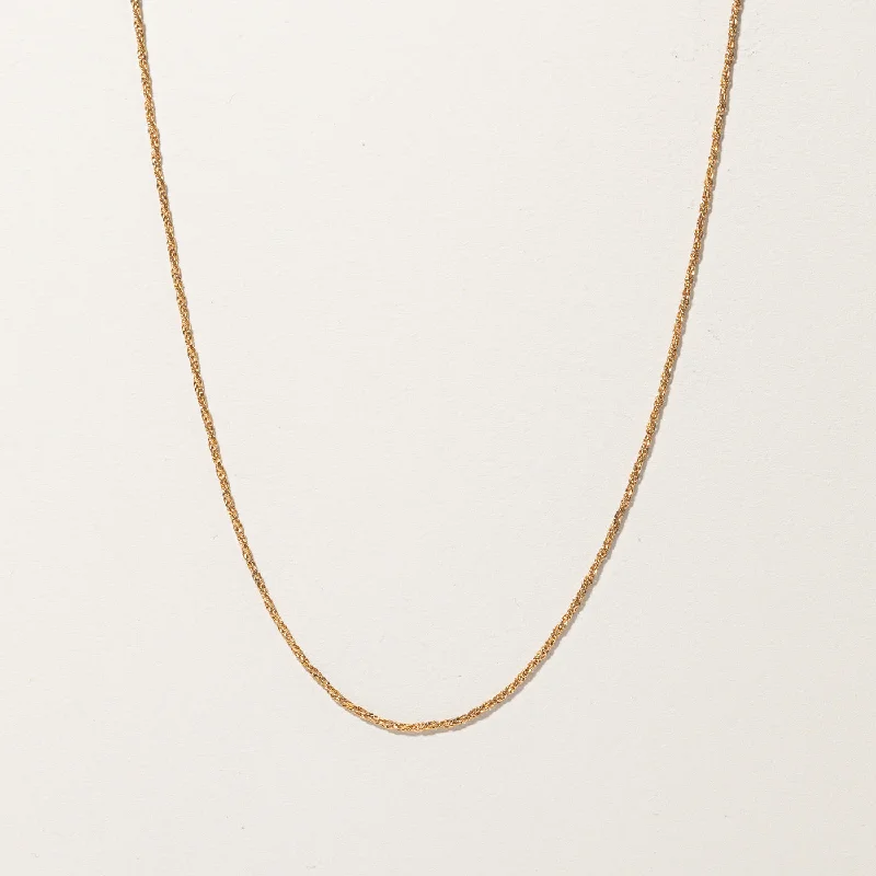 Tribal coin necklaces-Twisted Wheat Chain | 20"|