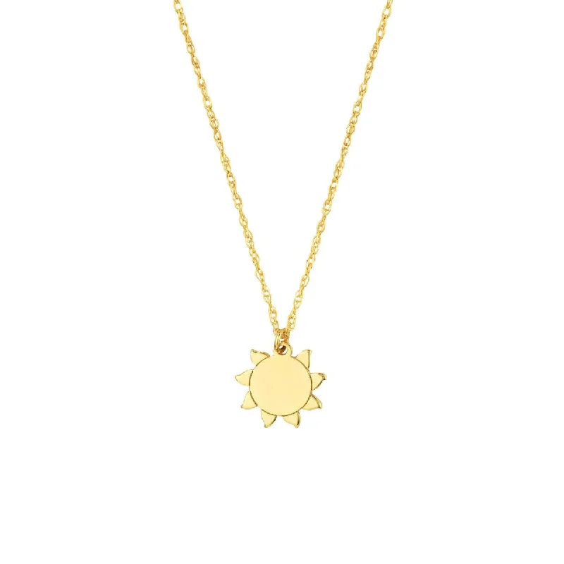 Bow knot necklaces-14K Yellow Gold So You Mini Sun Adjustable Necklace