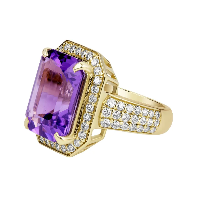 Ring - Amethyst And Diamond