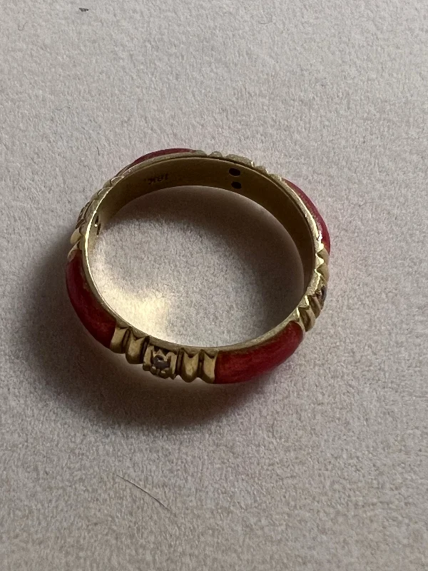 Repair - Ring - Diamond (Enamel) in 18K Gold