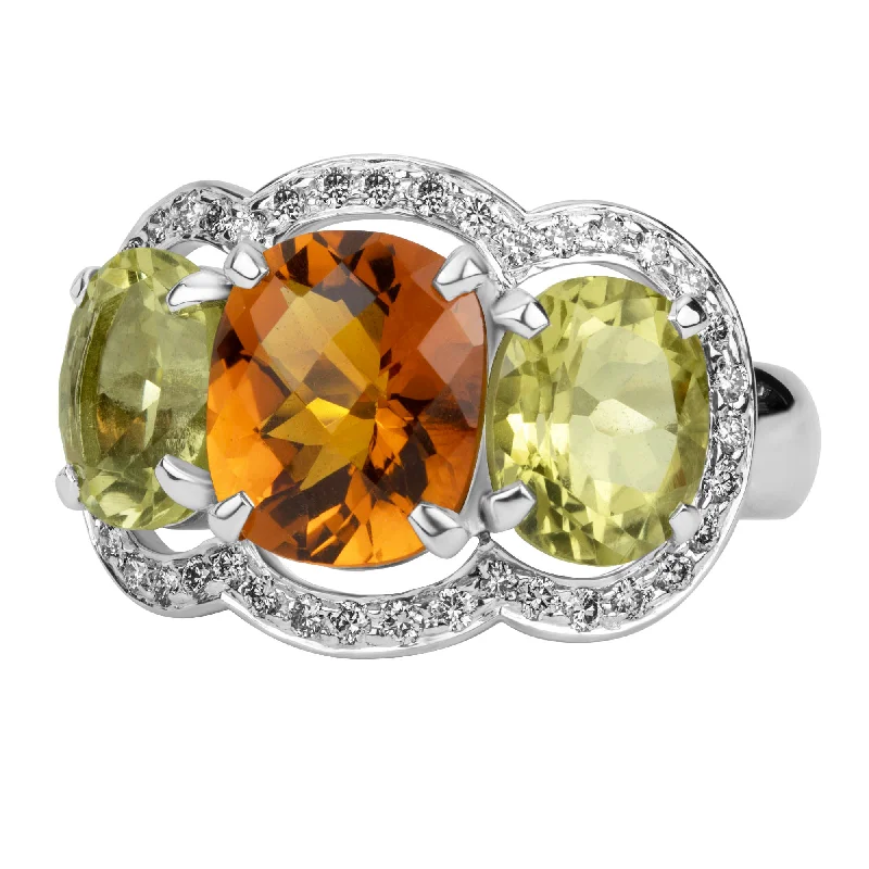 Repair - Ring - Citrine, Lemon Quartz and Diamond (319BS)