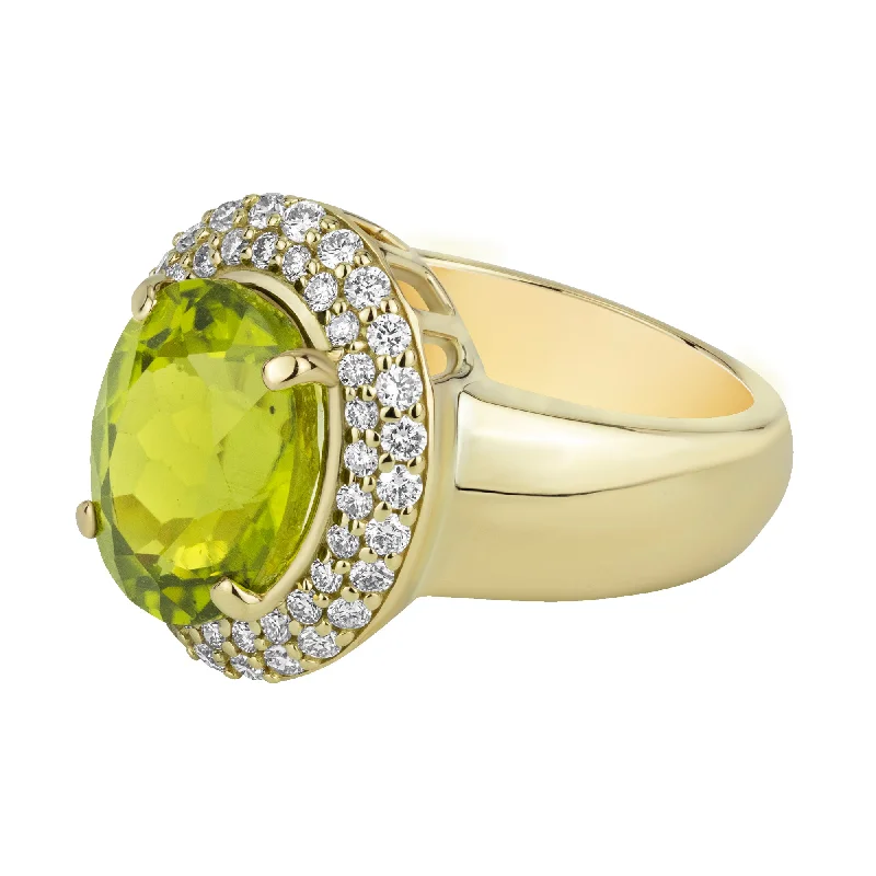 Ring - Peridot And Diamond (2373C)