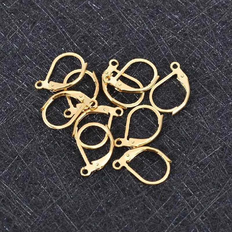 15x10mm Open Loop Lever back Earring Hooks