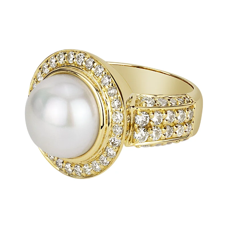 Ring - South Sea Pearl And Diamond