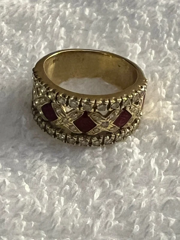 Repair - Ring - Diamond (Enamel) in 18K Gold